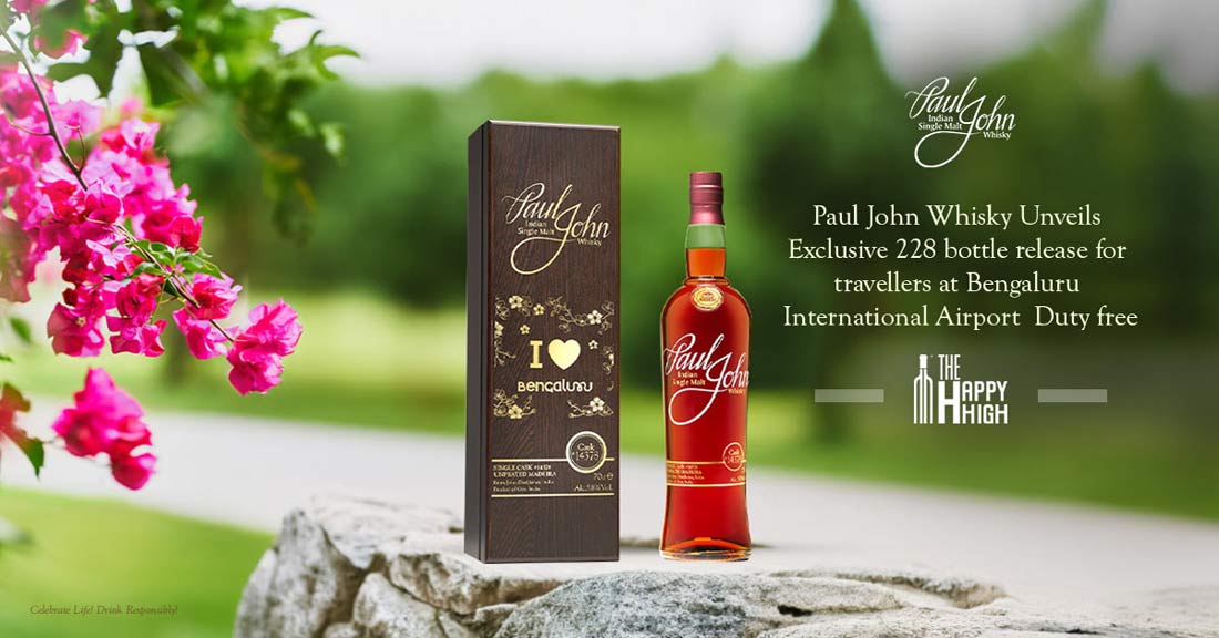 Paul John Whisky Unveils Exclusive 228 bottle release for travellers at Bengaluru International Airport Duty free